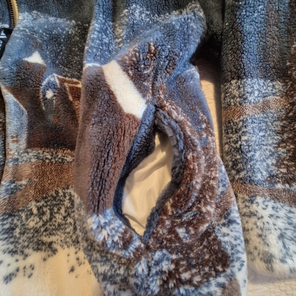 Denali Vintage Sherpa women's Large reversible fleece jacket thick, VGUC - Picture 10 of 11